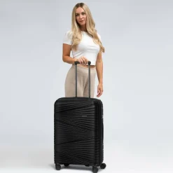 Pactastic Hartgepäck|4-Rollen Koffer<Collection 02 THE MEDIUM 4 Rollen Trolley 67 cm black metallic