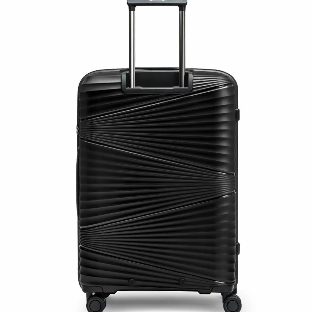 Outlet Pactastic Collection 02 THE THREE SET 4 Rollen Kofferset 3-teilig black metallic