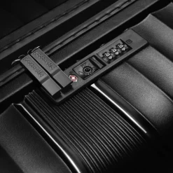 Outlet Pactastic Collection 02 THE THREE SET 4 Rollen Kofferset 3-teilig black metallic