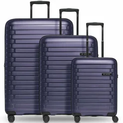 Hot Pactastic Collection 04 THE THREE SET + 4 Rollen Kofferset 3-teilig mit Dehnfalte purple-metallic