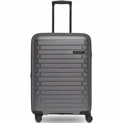 Pactastic Hartgepäck|4-Rollen Koffer<Collection 04 THE MEDIUM + 4 Rollen Trolley M 66 cm mit Dehnfalte anthracite-metallic