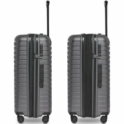 Pactastic Hartgepäck|4-Rollen Koffer<Collection 04 THE MEDIUM + 4 Rollen Trolley M 66 cm mit Dehnfalte anthracite-metallic