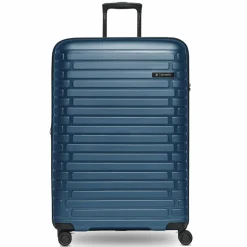 New Pactastic Collection 04 THE LARGE + 4 Rollen Trolley L 75 cm mit Dehnfalte navy blue-metallic