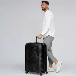 Pactastic Hartgepäck|4-Rollen Koffer<Collection 02 THE LARGE 4 Rollen Trolley 77 cm black metallic