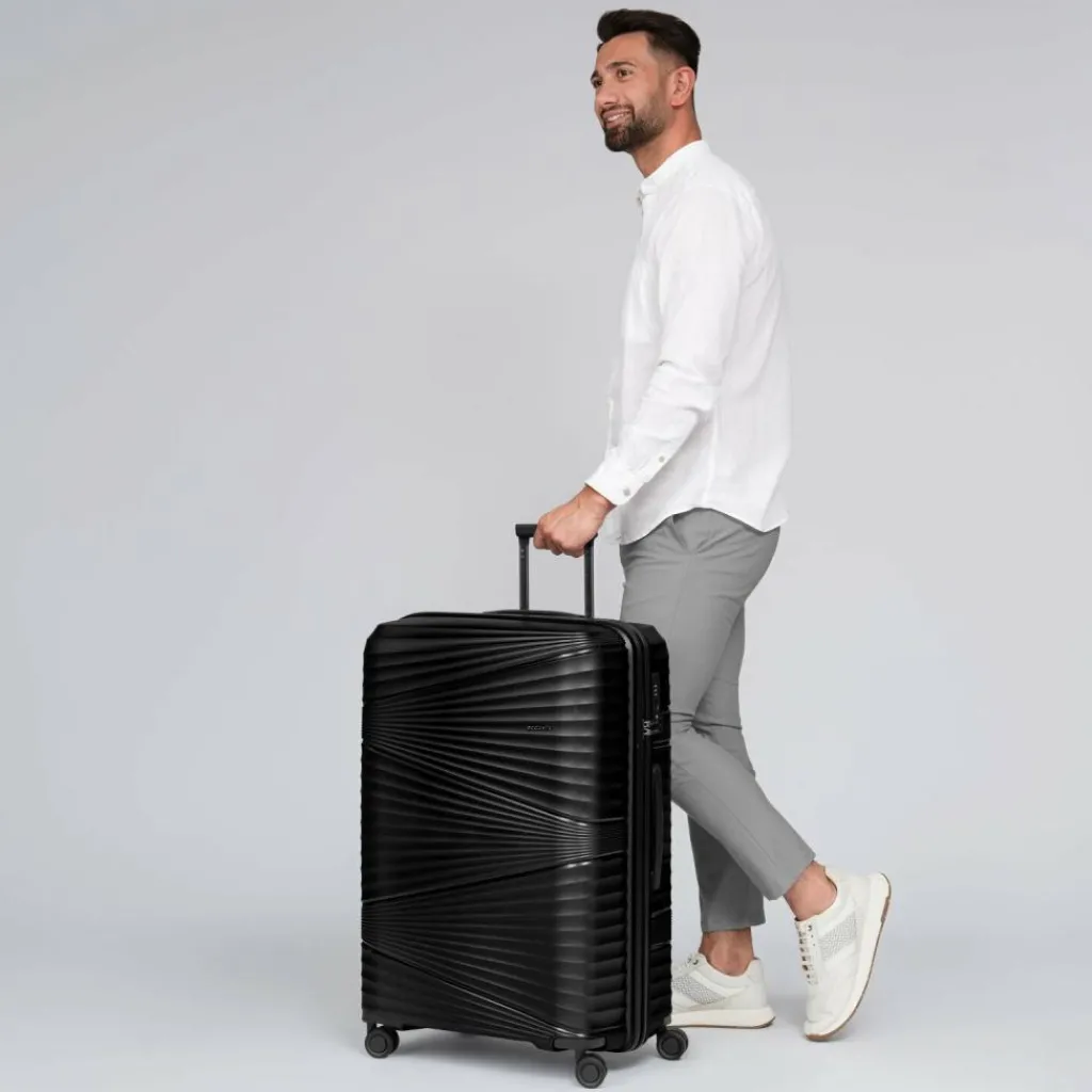 Pactastic Hartgepäck|4-Rollen Koffer<Collection 02 THE LARGE 4 Rollen Trolley 77 cm black metallic