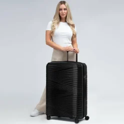 Pactastic Hartgepäck|4-Rollen Koffer<Collection 02 THE LARGE 4 Rollen Trolley 77 cm black metallic