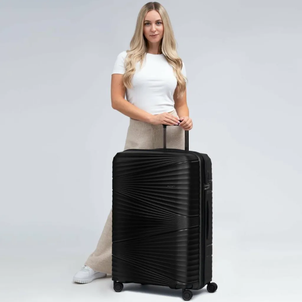 Pactastic Hartgepäck|4-Rollen Koffer<Collection 02 THE LARGE 4 Rollen Trolley 77 cm black metallic
