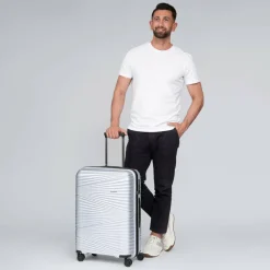 New Pactastic Collection 02 THE MEDIUM 4 Rollen Trolley 67 cm silver metallic 2