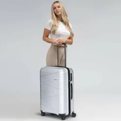 New Pactastic Collection 02 THE MEDIUM 4 Rollen Trolley 67 cm silver metallic 2