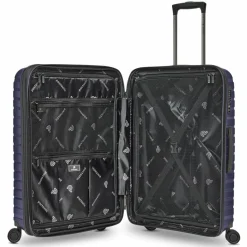 Pactastic Hartgepäck|4-Rollen Koffer<Collection 04 THE MEDIUM + 4 Rollen Trolley M 66 cm mit Dehnfalte purple-metallic