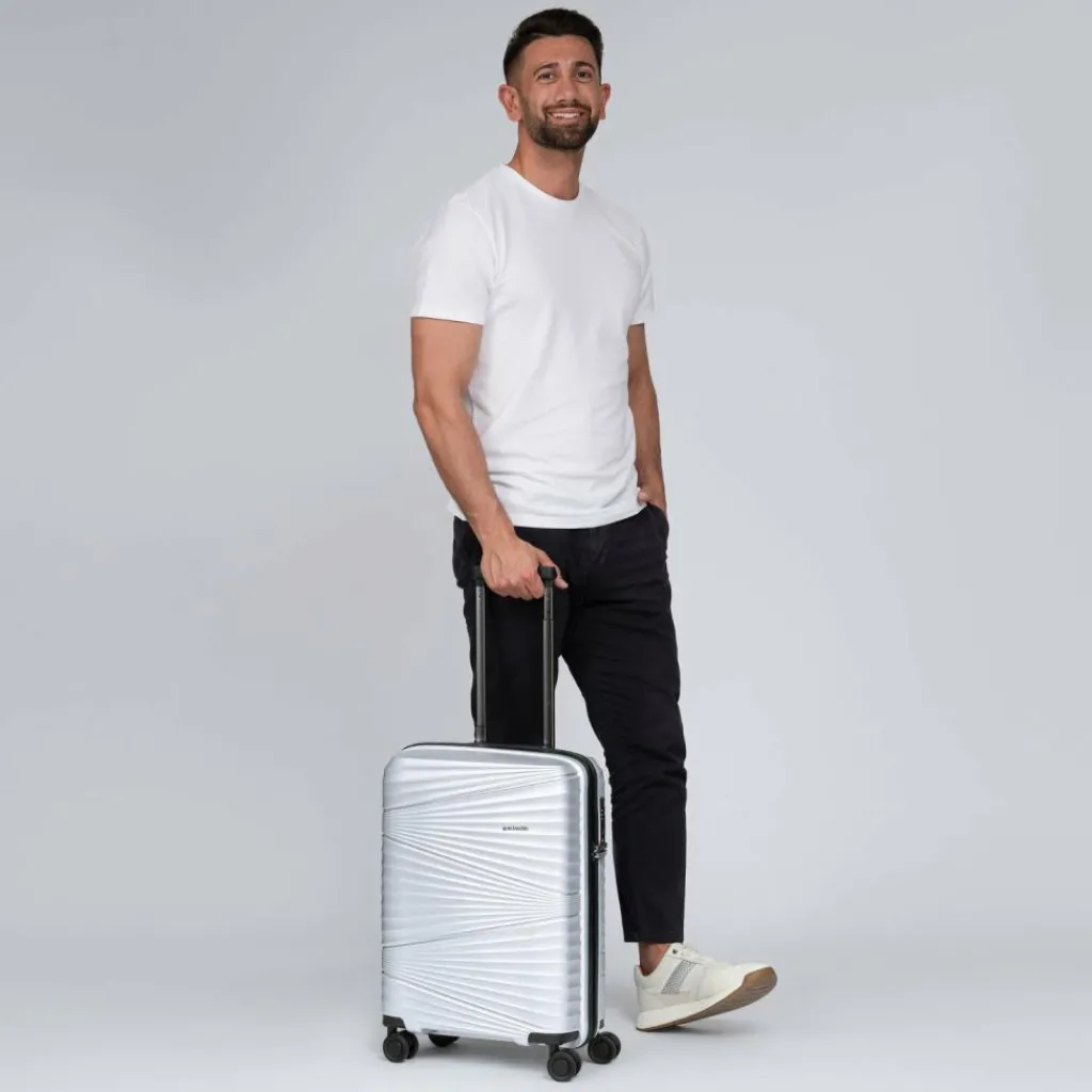 Pactastic Hartgepäck Kabinengepäck|4-Rollen Kabinentrolleys<Collection 02 THE CABIN 4 Rollen Kabinentrolley 55 cm silver metallic 2