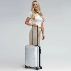 Pactastic Hartgepäck Kabinengepäck|4-Rollen Kabinentrolleys<Collection 02 THE CABIN 4 Rollen Kabinentrolley 55 cm silver metallic 2