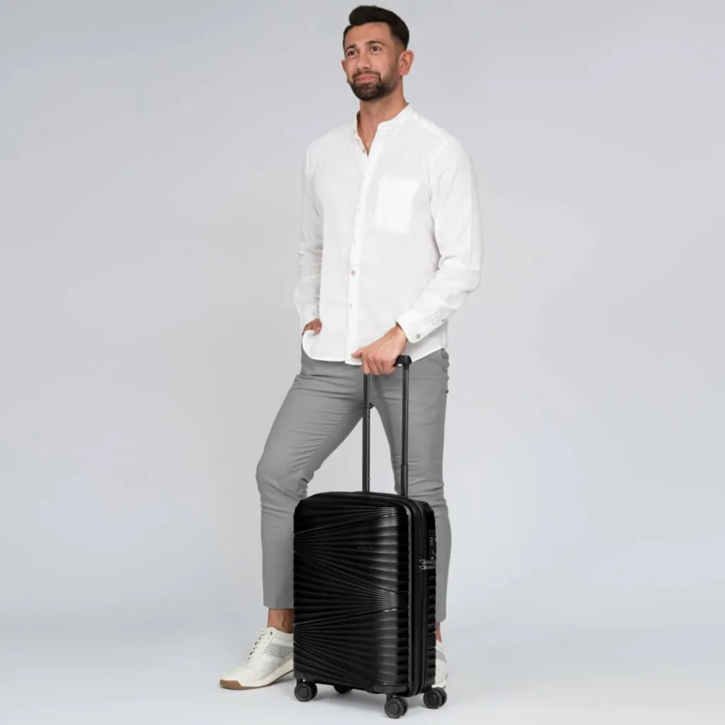 Pactastic 4-Rollen Kabinentrolleys|Hartgepäck<Collection 02 THE CABIN 4 Rollen Kabinentrolley 55 cm black metallic