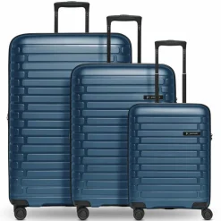 Pactastic Collection 04 THE THREE SET + 4 Rollen Kofferset 3-teilig mit Dehnfalte