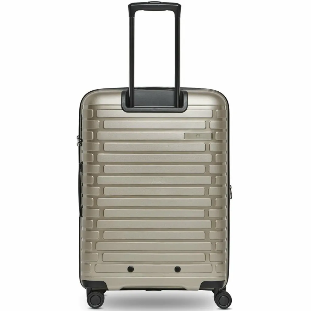 Pactastic Hartgepäck|4-Rollen Koffer<Collection 04 THE MEDIUM + 4 Rollen Trolley M 66 cm mit Dehnfalte champaign-metallic