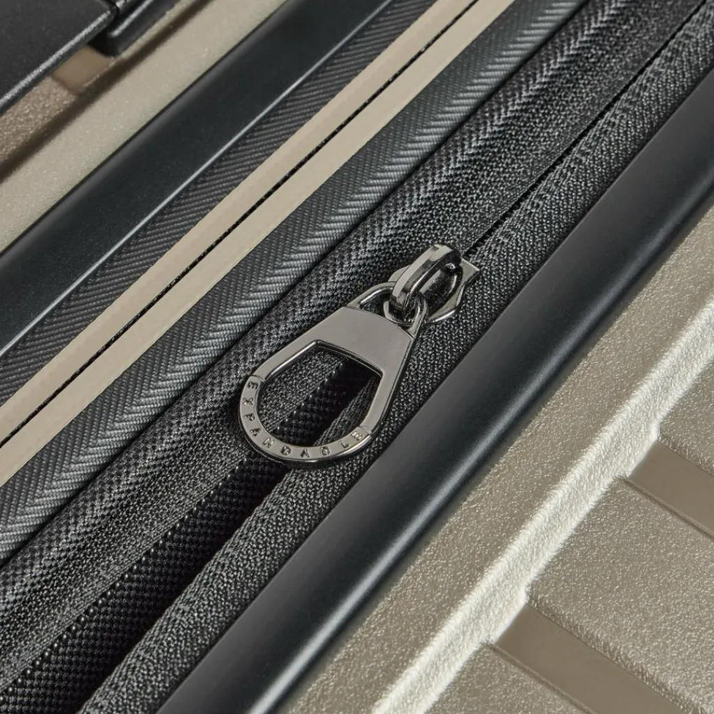 Pactastic Hartgepäck|4-Rollen Koffer<Collection 04 THE MEDIUM + 4 Rollen Trolley M 66 cm mit Dehnfalte champaign-metallic