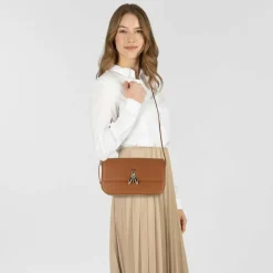 Online Patrizia Pepe Essential Fly Schultertasche Leder 31 cm summer cuoio