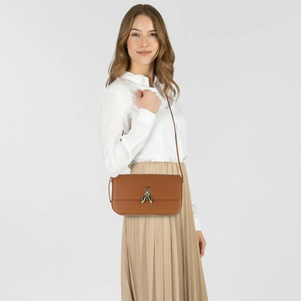 Online Patrizia Pepe Essential Fly Schultertasche Leder 31 cm summer cuoio
