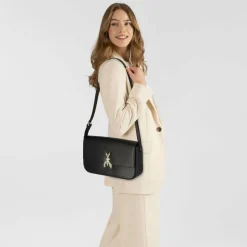 Patrizia Pepe Henkeltaschen|Schultertaschen<Essential Fly Schultertasche Leder 31 cm nero