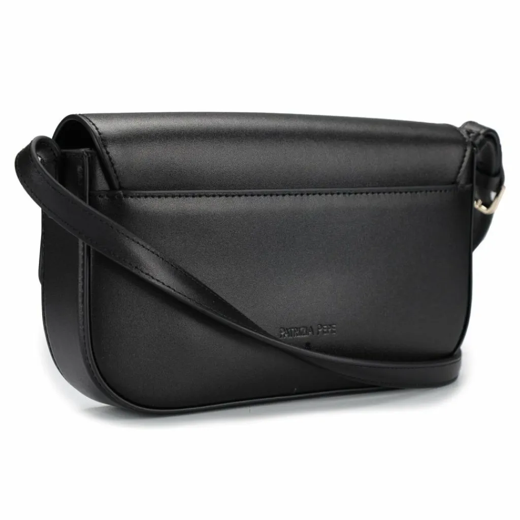 Patrizia Pepe Schultertaschen|Henkeltaschen<Essential Fly Schultertasche Leder 22 cm winter black