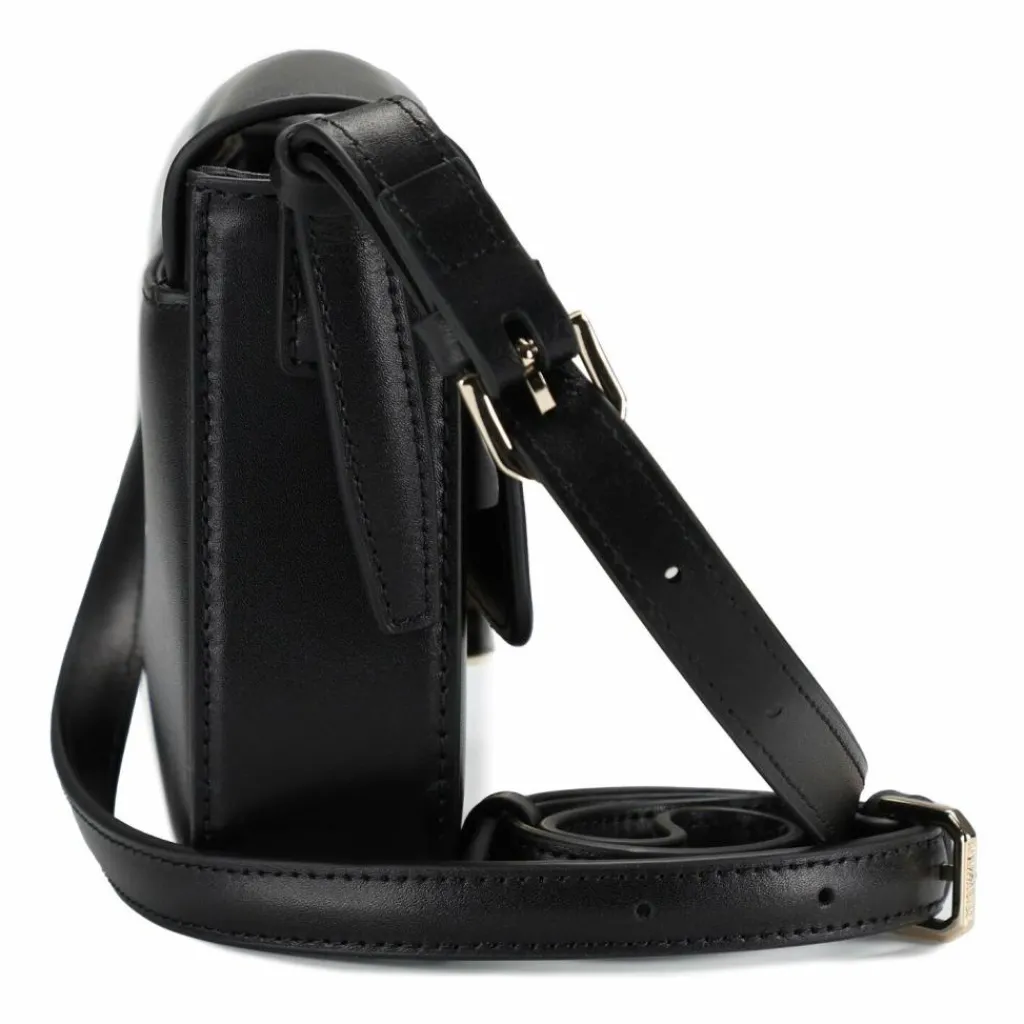 Patrizia Pepe Schultertaschen|Henkeltaschen<Essential Fly Schultertasche Leder 22 cm winter black