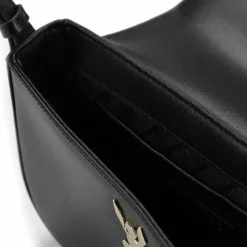 Patrizia Pepe Schultertaschen|Henkeltaschen<Essential Fly Schultertasche Leder 22 cm winter black