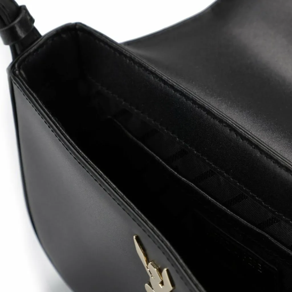 Patrizia Pepe Schultertaschen|Henkeltaschen<Essential Fly Schultertasche Leder 22 cm winter black