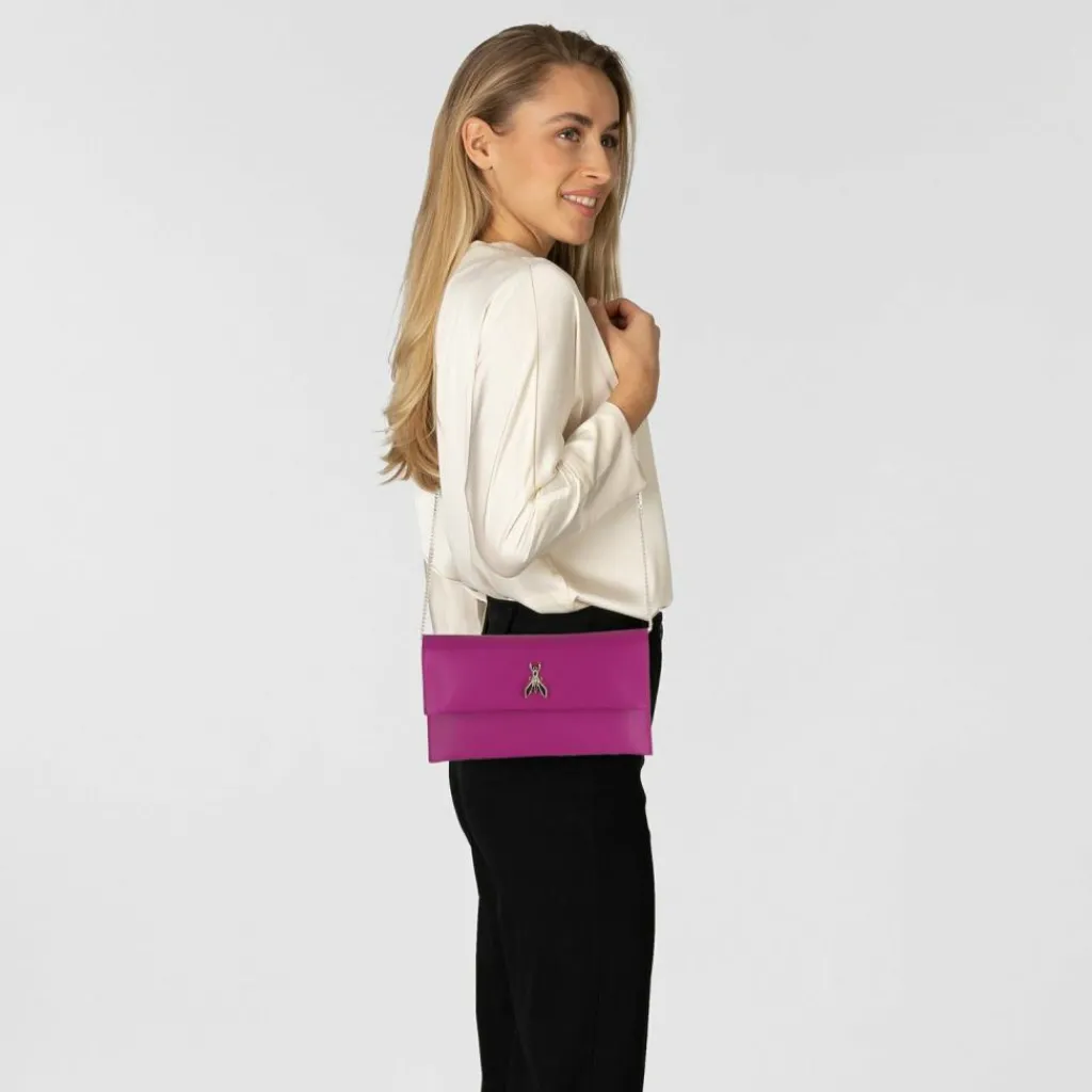 Patrizia Pepe Abendtaschen & Clutches|Umhängetaschen<Fly Clutch Tasche Leder 27.5 cm vivid purple