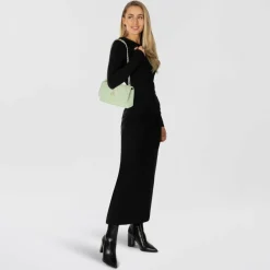 Patrizia Pepe Fly Padded Umhängetasche Leder 25 cm