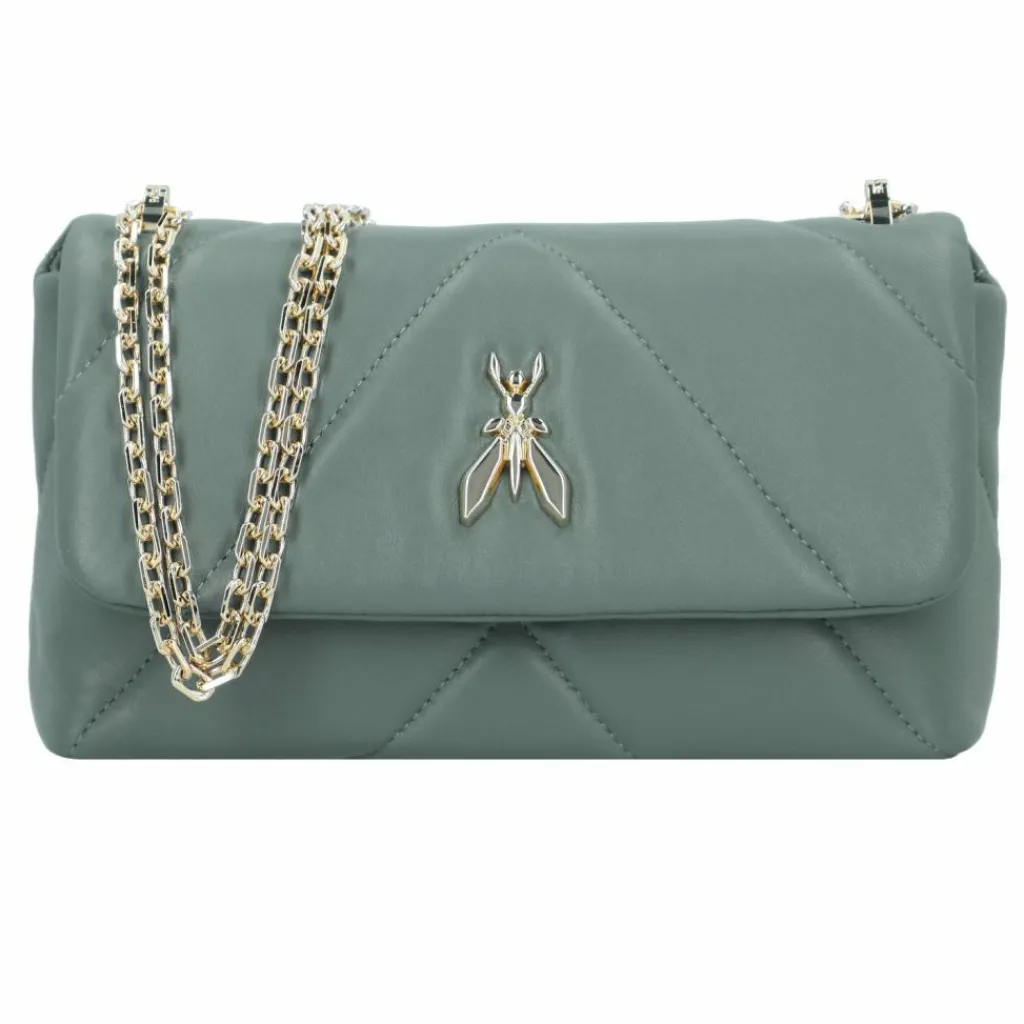 Patrizia Pepe Fly Padded Umhängetasche Leder 25 cm new urban green