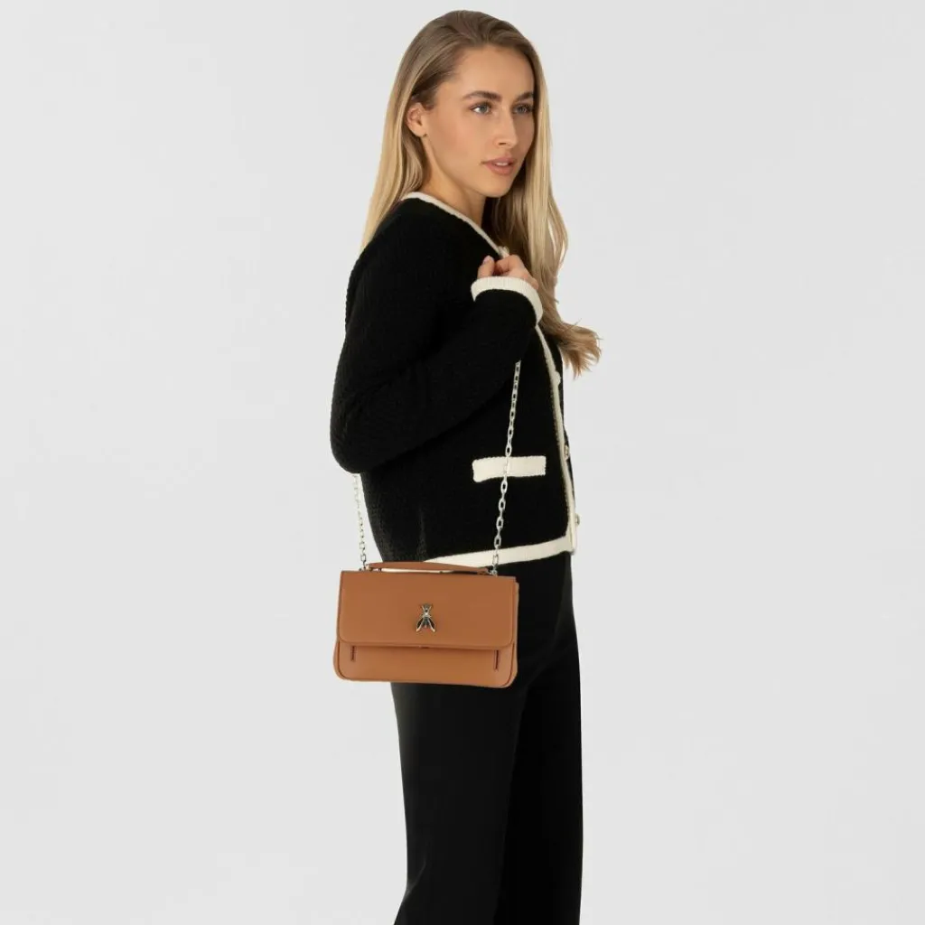 New Patrizia Pepe Fly Schultertasche Leder 25 cm summer cuoio