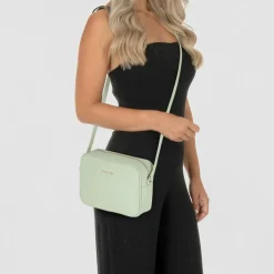 Clearance Patrizia Pepe Fly Umhängetasche Leder 24 cm soft green