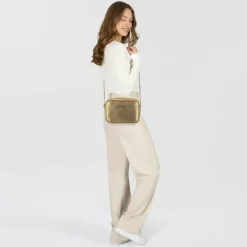 Best Patrizia Pepe Fly Umhängetasche Leder 19 cm solar gold