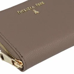 Clearance Patrizia Pepe Geldbörse Leder 12 cm dark tatami