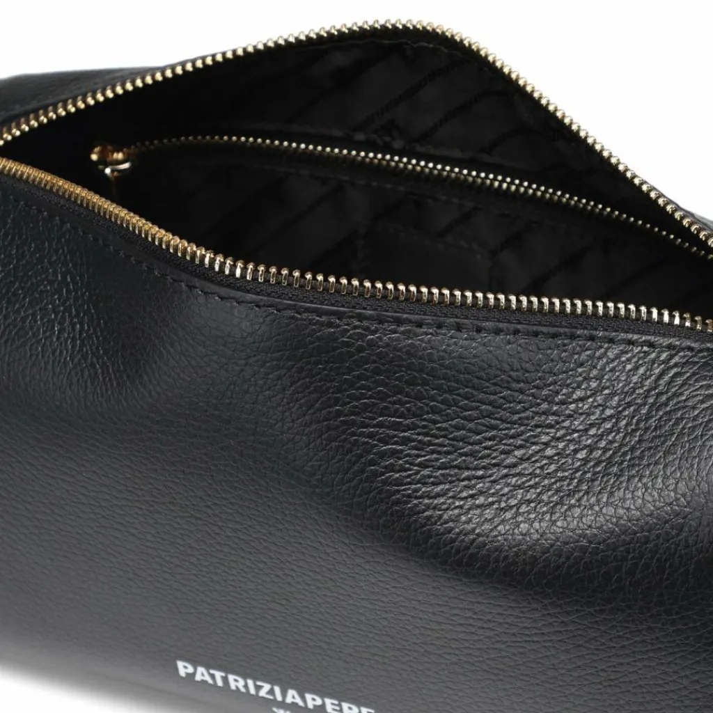 Hot Patrizia Pepe Schultertasche Leder 24 cm nero