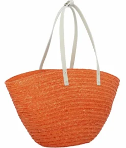 Patrizia Pepe Shopper|Schultertaschen<Summer Straw Shopper Tasche 51 cm orange sunset