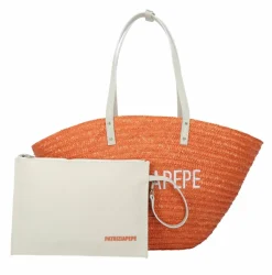 Patrizia Pepe Shopper|Schultertaschen<Summer Straw Shopper Tasche 51 cm orange sunset