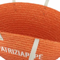 Patrizia Pepe Shopper|Schultertaschen<Summer Straw Shopper Tasche 51 cm orange sunset