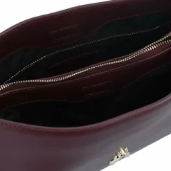 Patrizia Pepe Tris Schultertasche Leder 28.5 cm dark plum