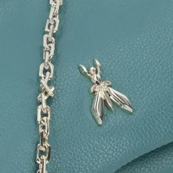 Outlet Patrizia Pepe Tris Umhängetasche Leder 22 cm mineral green