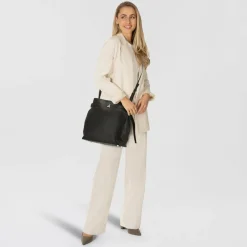 Patrizia Pepe Umhängetasche Leder 30.5 cm nero