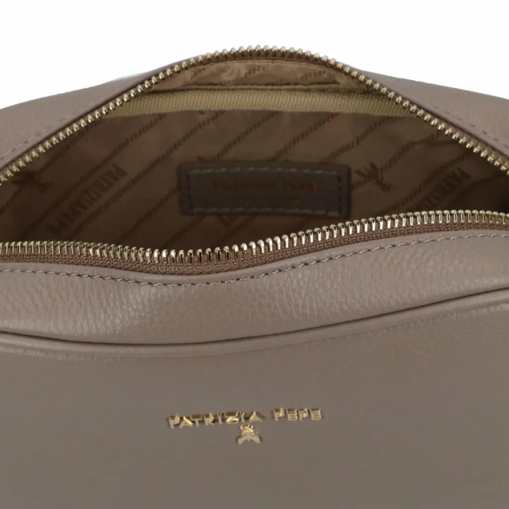 Outlet Patrizia Pepe Umhängetasche Leder 20 cm dark tatami