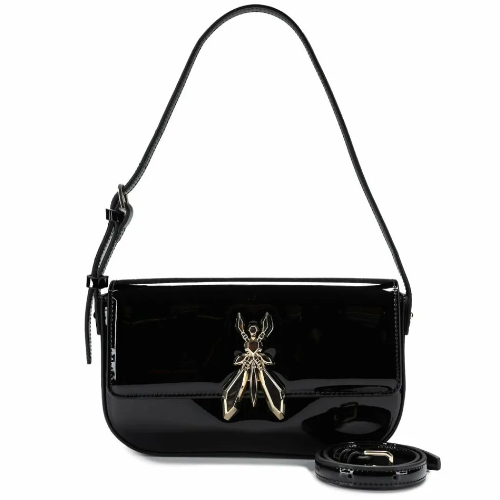 Sale Patrizia Pepe Umhängetasche Leder 22 cm glossy black