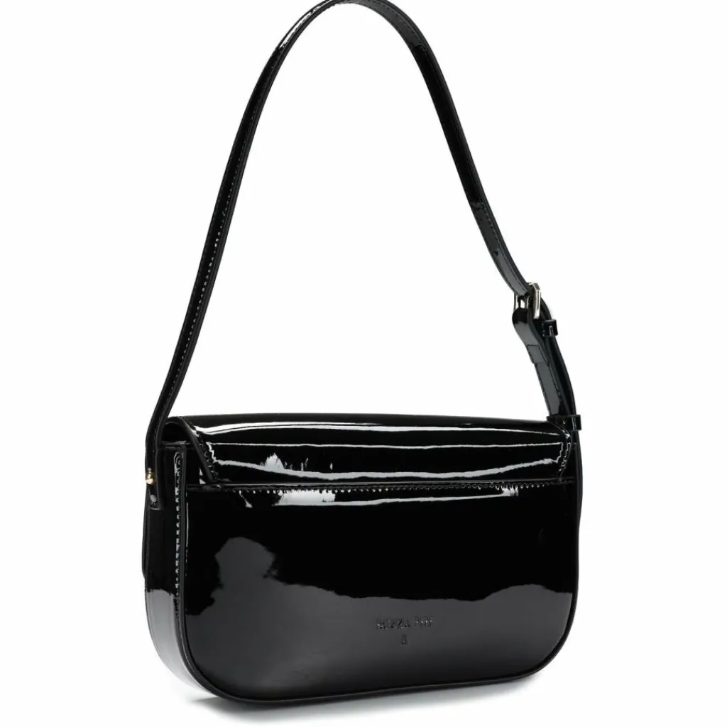 Sale Patrizia Pepe Umhängetasche Leder 22 cm glossy black