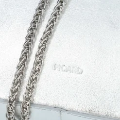 Hot Picard Auguri Auguri Schultertasche Leder 26 cm silber