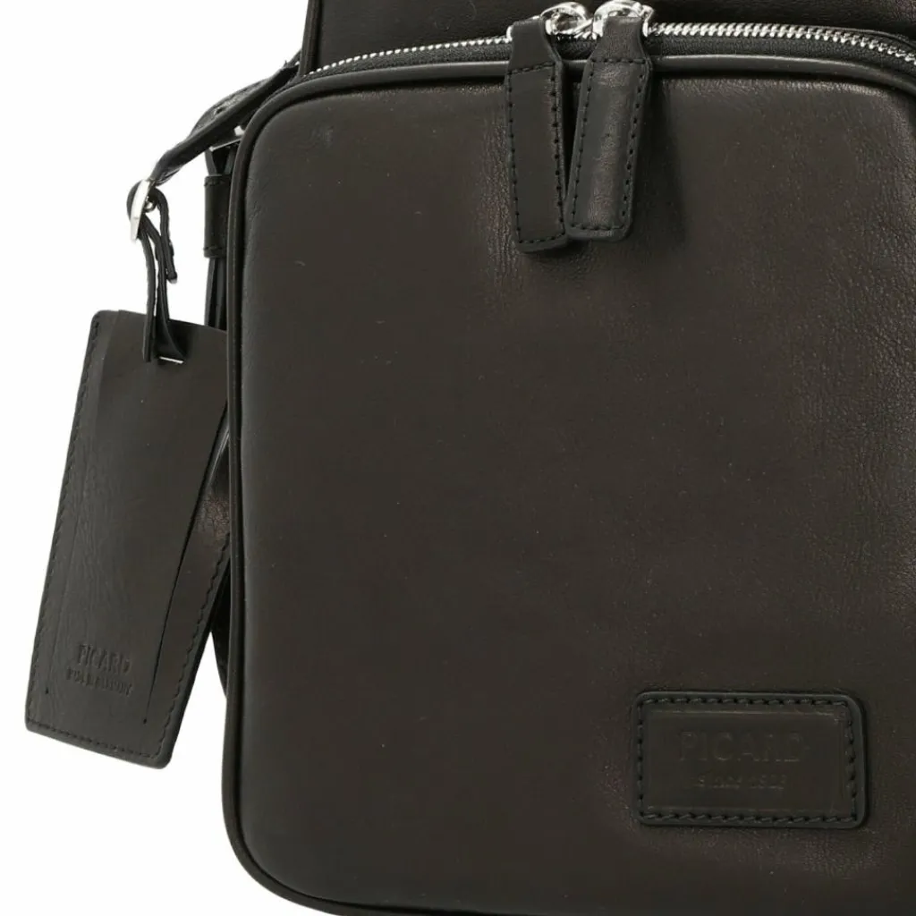 Picard Umhängetaschen<Authentic Umhängetasche Leder 19 cm schwarz
