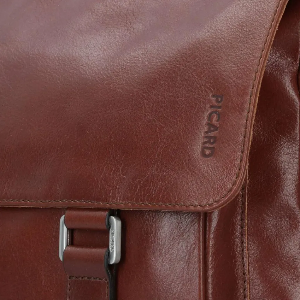 New Picard Buddy Aktentasche Leder 40 cm Laptopfach cognac