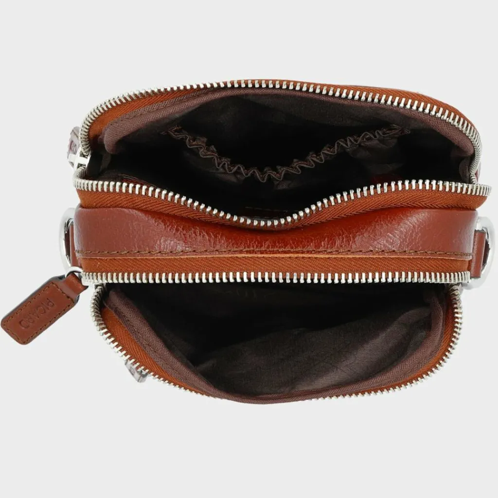 Best Picard Buddy Mini Bag Umhängetasche Leder 16 cm cognac