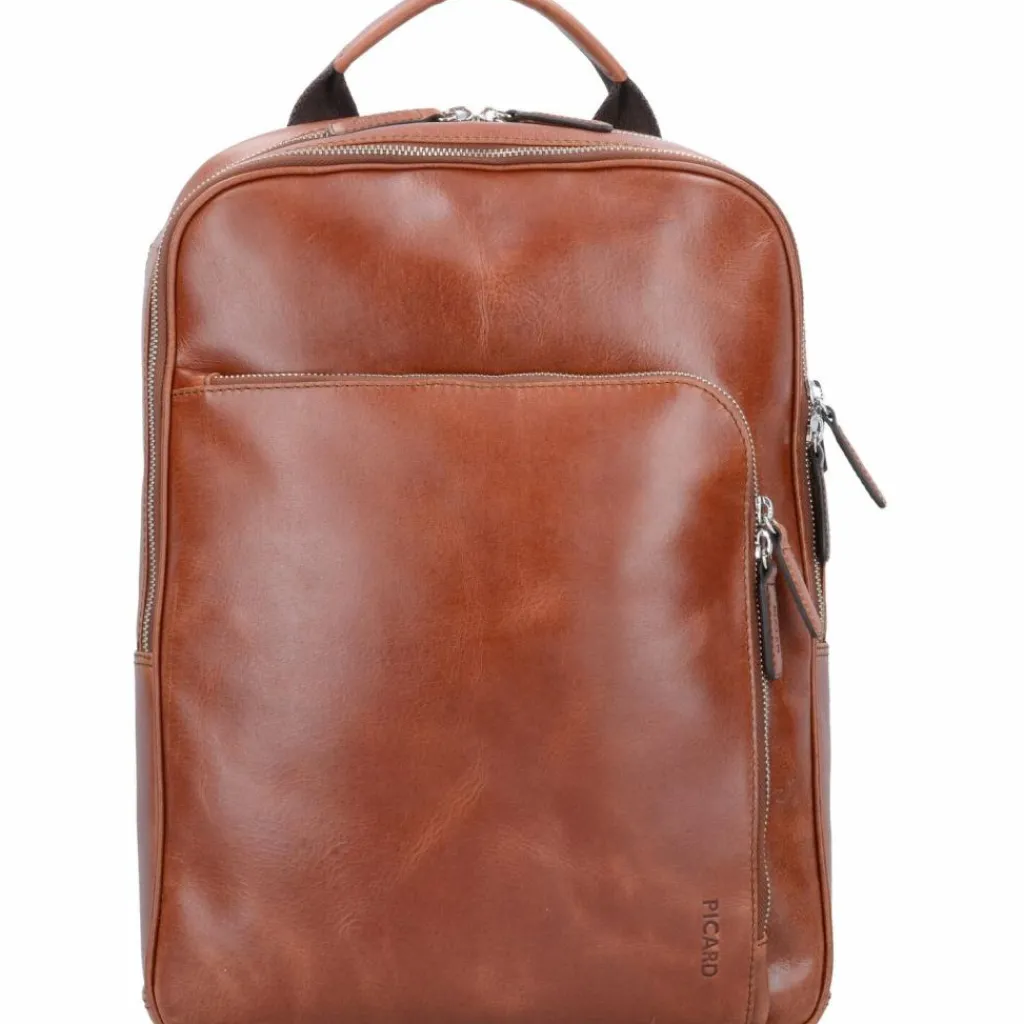 Best Picard Buddy Rucksack Leder 39 cm Laptopfach cognac