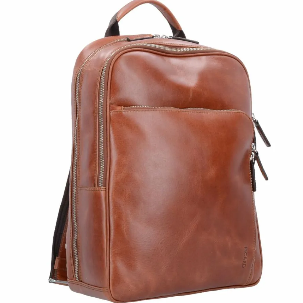 Best Picard Buddy Rucksack Leder 39 cm Laptopfach cognac